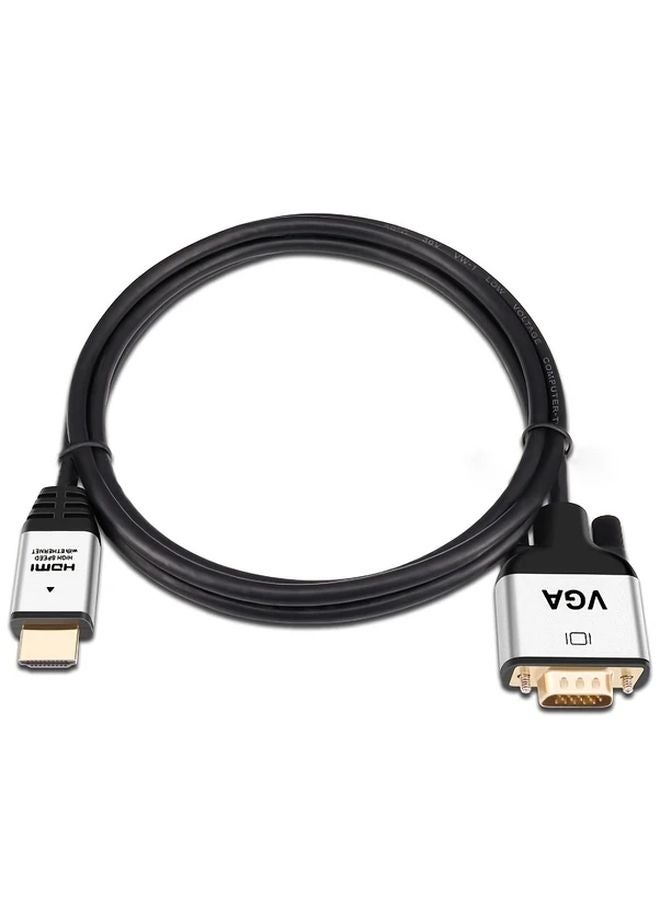 HDTV To VGA Cable 10ft Black Silver 1080P Video Converter Cord For Laptop PC Monitor Projector - Image 3